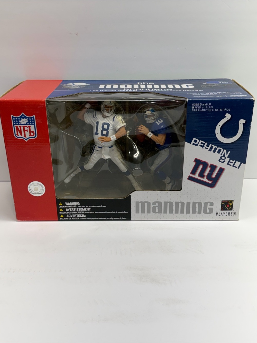 NFL Peyton & Eli Manning Figure Set - White, Blue, Red